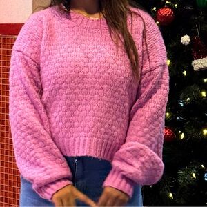 Cozy Pink Knit Sweater